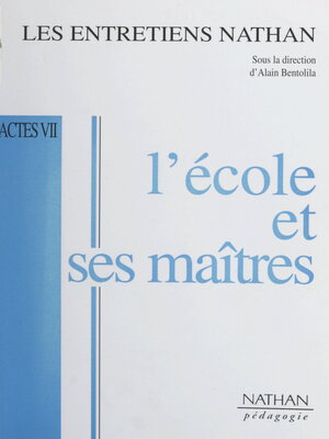 cover image of L'école et ses maîtres